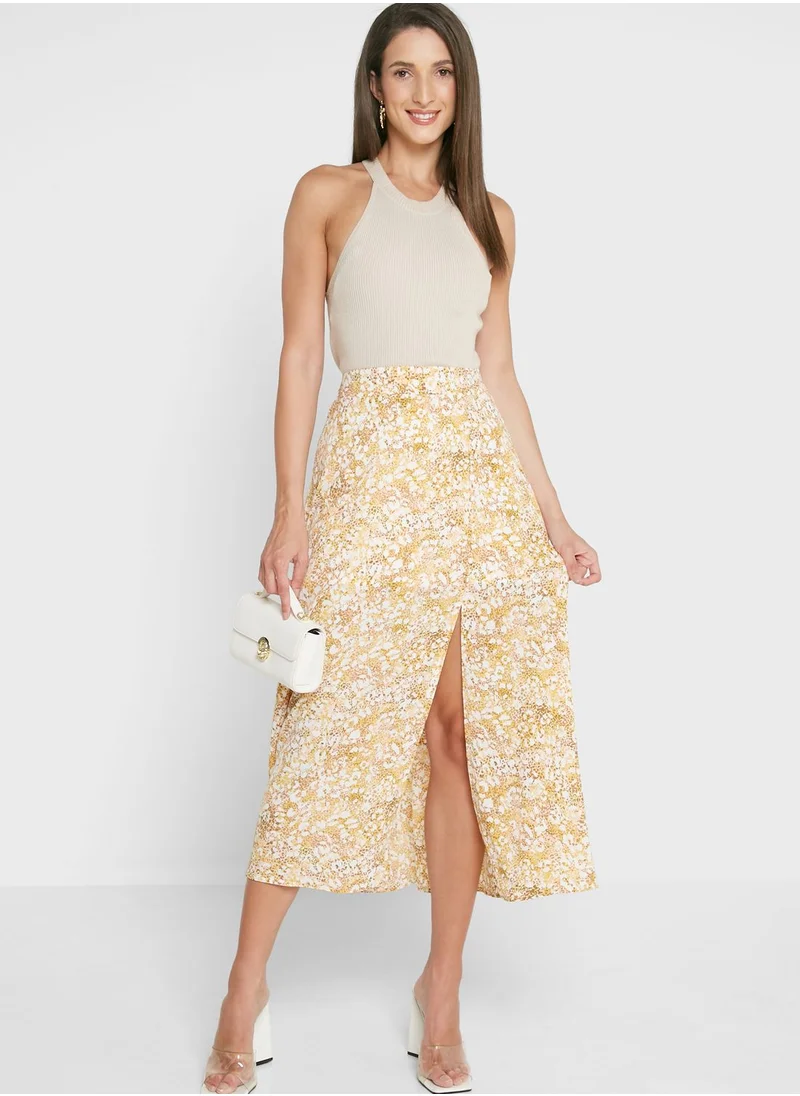 BCBGeneration Printed Asymmetric Skirt