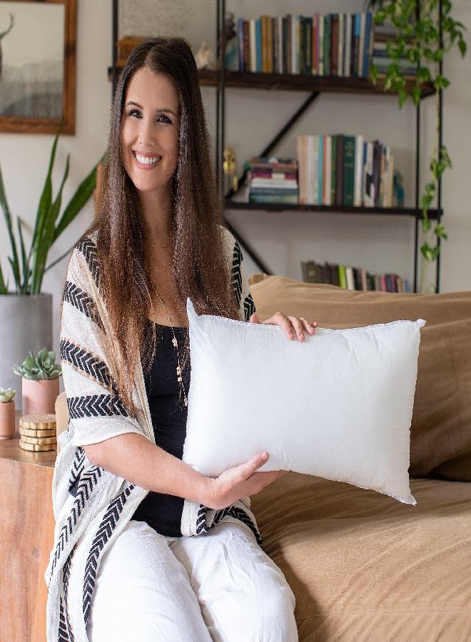Foamily Foamily Throw Pillows Insert Set of 4-18 x 18 Insert for Decorative Pillow Covers - Made in USA - Bed and Couch Sham Filler  - Image 5
