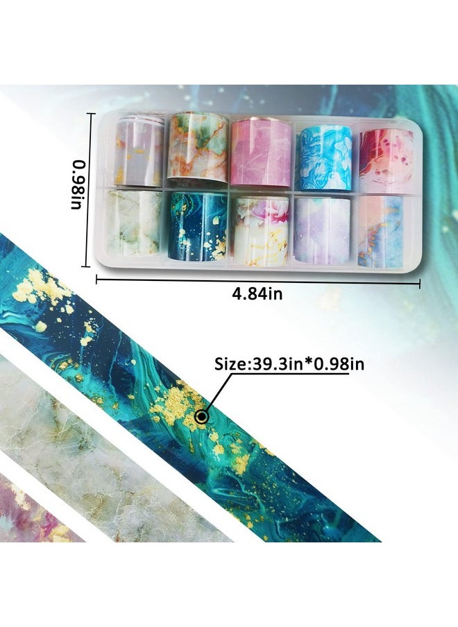 LoveOurHome 30 Sheet Nail Art Foils Flower Marble Holographic Trsnfer Nail Foil Sticker Decals Manicure Decoration Acrylic Tips Supplies For Crafts Nails Design  - Image 5