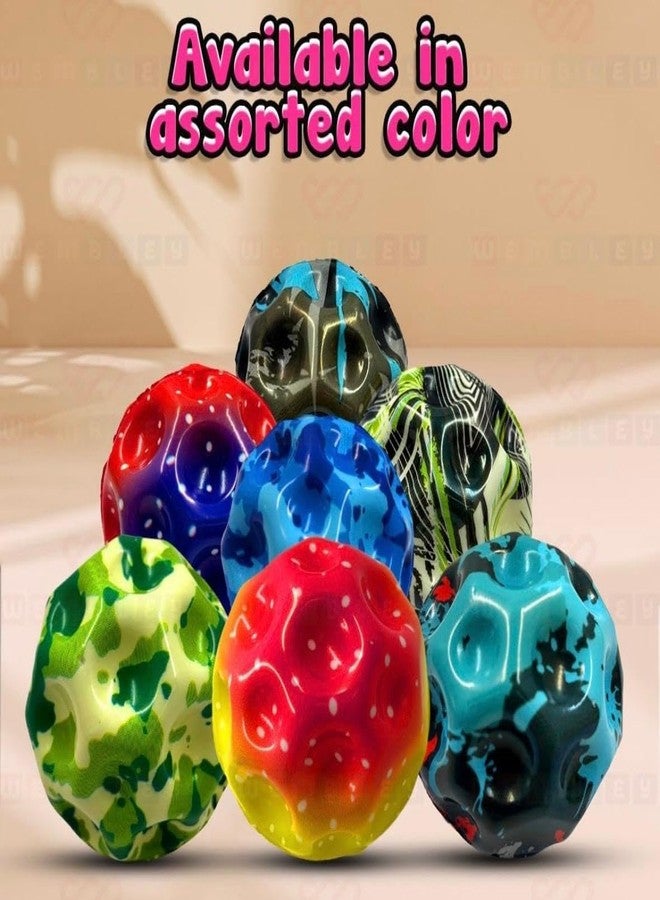 PN AVAN Moon Ball for Kids – Soft Bouncing, Jumping & Bounce Ball Toys for Kids Age 2-5 Years | Indoor Outdoor Activity Toy | Colorful Option for Toddlers (Multicolour Pack of 6) - Image 2