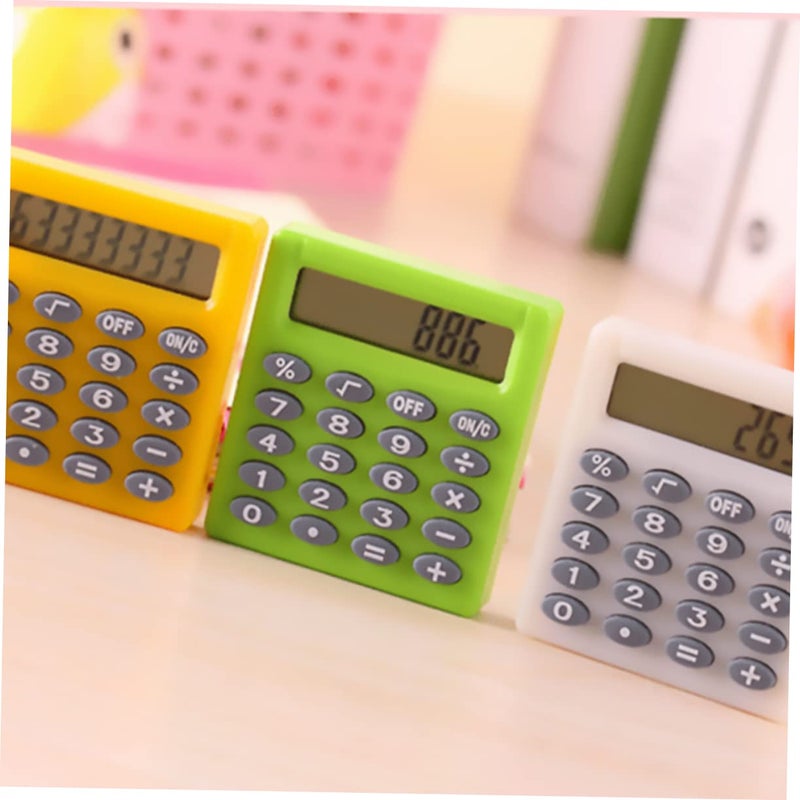 3 Pack Mini Calculator for Students Portable Plastic Arithmetic Calculator for Classroom Exam Random Color - Image 4