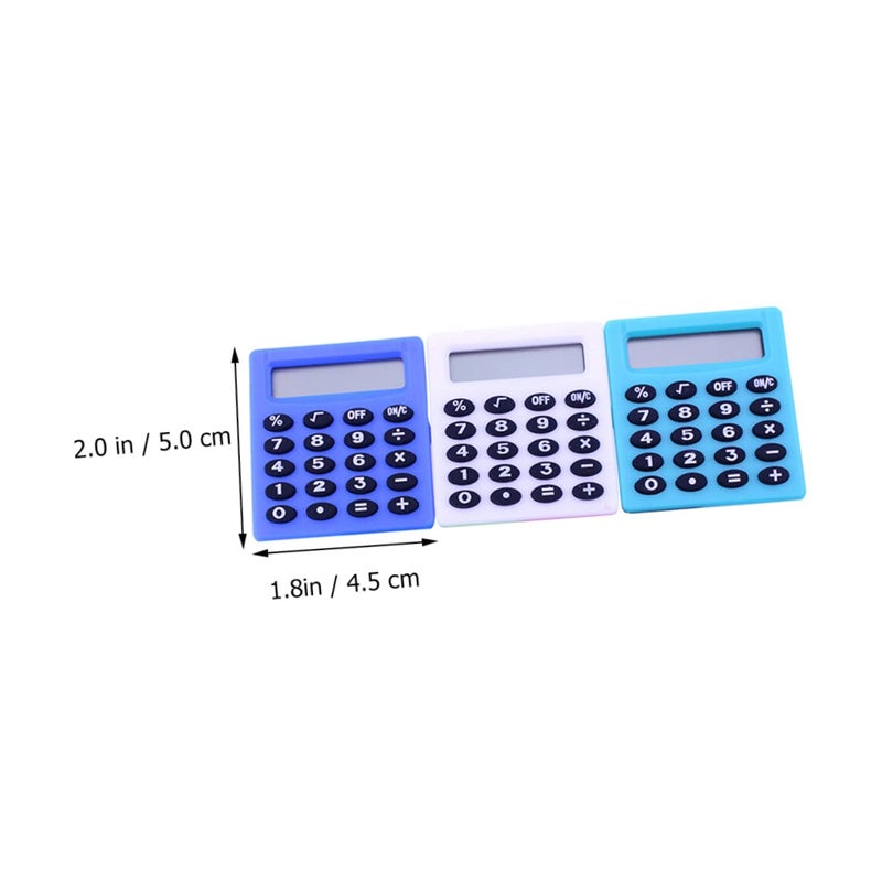 3 Pack Mini Calculator for Students Portable Plastic Arithmetic Calculator for Classroom Exam Random Color - Image 3