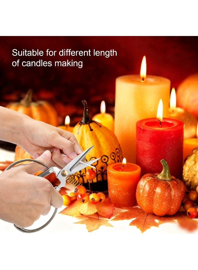 Candle Wicks Set, 100 Pcs Pre-Waxed Cotton Wicks with 100 Stickers & 10 Wooden Centering Devices for DIY Candle Making - Image 3