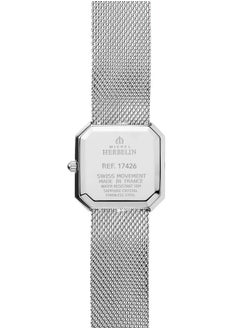 MICHEL HERBELIN Octogone Collection Women's Analog Quartz Watch With Stainless Steel Case &  Black Mop Dial - M MH OCT17426/B49  - Image 3