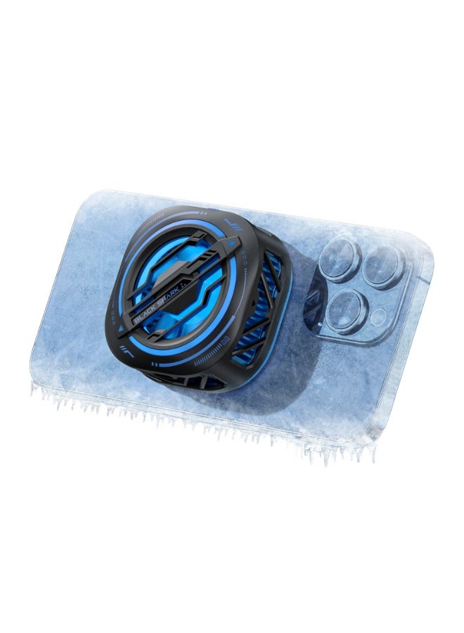بلاك شارك Phone Cooler,Magnetic Cell Phone Cooler,RGB Phone Cooling Fan Portable Lightweight Mobile Phone Cooling Fan,With temperature display，Game artifacts suitable for iOS/Android, PUBG、Live Vlog - Image 1