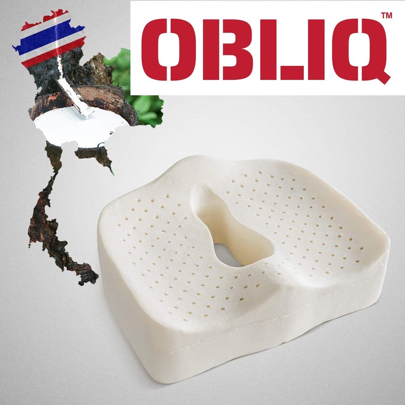 obliq Orthopaedic Coccyx Pillow Tailbone Seat Cushion with Non-Slip High Density Memory Foam to Relieve Sciatica, Back Pain Relief for Chair, Wheel Chair, Car, multi color - Image 4