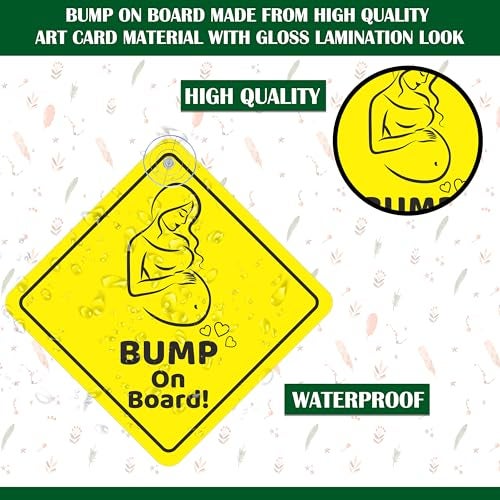 True Flair Bump On Board Car Sign, Baby Vehicle Window Decal with Suction Cup, Pregnant Women Safety Notice - Image 5