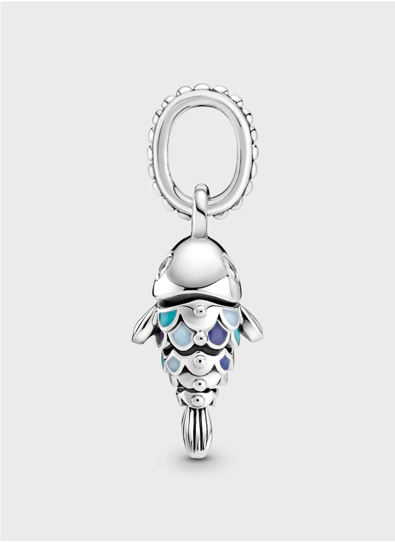 PANDORA Blue Scaled Fish Dangle Charm