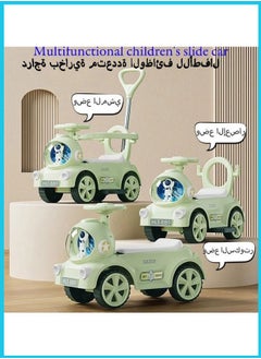 Berma Baby سيارة ركوب للأطفال، سيارة أطفال مزودة بموسيقى وقضيب أمان ومقبض دفع للأطفال الصغار، لعبة سيارة للأطفال مع عجلات فلاش بولي يوريثان وموسيقى (ترقية ضوء الموسيقى الوردي)  - Image 5