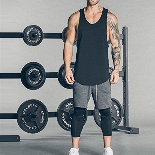 Magiftbox Men's Muscle Gym Workout Stringer Tank Tops Bodybuilding Fitness T-Shirts T01_Black_US-L - Image 4