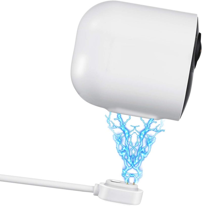 Wasserstein 25ft/7.6m Weatherproof Outdoor Charging Cable with Quick Charge Adapter Compatible with Arlo Ultra/Ultra 2/Pro 3/Pro 4/Pro 5s (2 Pack, White) (NOT Compatible with Arlo Essential Spotlight) - Image 3