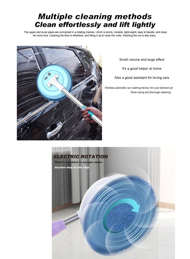 Joshberg Cordless Electric Mop, Electric Spin Mop with 2 Pcs Reusable Pads,Self-Propelled Floor Cleaner with Adjustable Tube,Up to 90 Mins Powerful Lazy Mop For Wood, Laminate, Tile,Marble Floors,Ceiling,Car, Doors And Window - Image 4