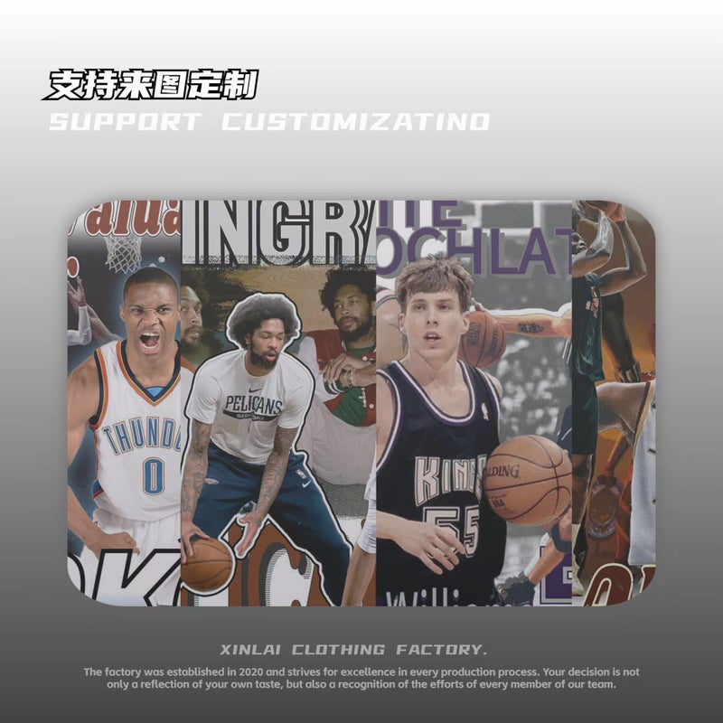 New Thunder New King Alexander American-Style Digital Direct Jet Printed Basketball Jersey Cotton Heavy Small Collar Short Sleeve - Image 5