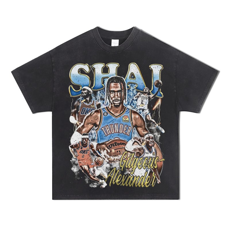 New Thunder New King Alexander American-Style Digital Direct Jet Printed Basketball Jersey Cotton Heavy Small Collar Short Sleeve - Image 2