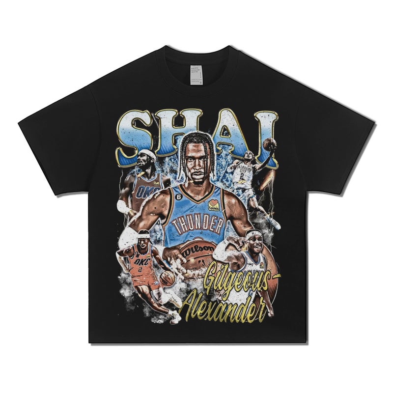 New Thunder New King Alexander American-Style Digital Direct Jet Printed Basketball Jersey Cotton Heavy Small Collar Short Sleeve - Image 4