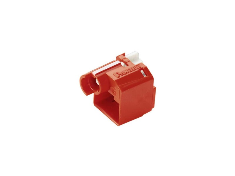 Panduit PSL-DCPLX Rj45 Plug Lock-in Device, 10 Devices (Red) and 1 Installation/Removal Tool (Black), Polycarbonate - Image 1