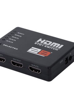 2بي توبى سويتش HDMI من 5 منافذ الي منفذ مع ريموت - أسود  - Image 2