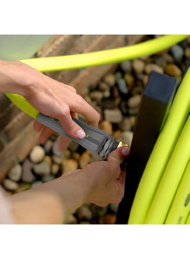 Flexzilla Flexible Premium Hybrid Polymer Leak Free Garden Hose Green and Grey 100 ft x 5/8 Inch HFZG5100YW - Image 4