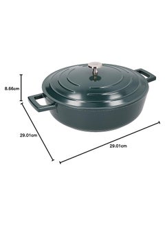 MasterClass Shallow Casserole Dish with Lid, Lightweight Cast Aluminium, Induction Hob and Oven Safe, Hunter Green, 4 Litre/28 cm - pzsku/ZA6D394701602910EF2FEZ/45/_/1696486234/d637a241-29d9-4775-9523-31a96bc0d5d8