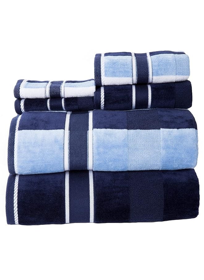 100 Percent Cotton Oakville Velor 6 Piece Towel Set Navy - pzsku/ZA6D39900FC7973BC075BZ/45/_/1741447043/d211bb0e-b407-44d7-a8cf-43523870b1d2