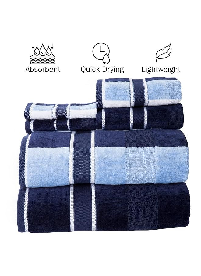 100 Percent Cotton Oakville Velor 6 Piece Towel Set Navy - pzsku/ZA6D39900FC7973BC075BZ/45/_/1741447052/54595659-0996-4507-bf25-3bcf6099b2ac