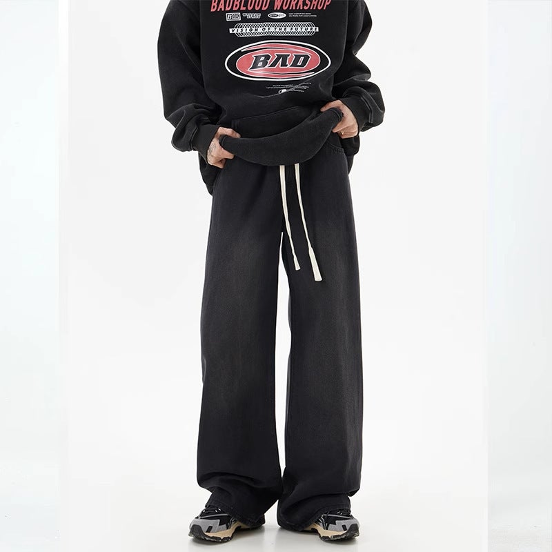 Unisex Classic Denim Jeans Loose Fit Daily Outdoor Wear - Image 1
