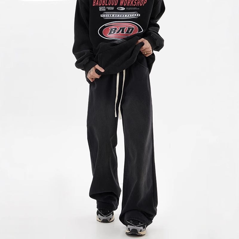 Unisex Classic Denim Jeans Loose Fit Daily Outdoor Wear - Image 3