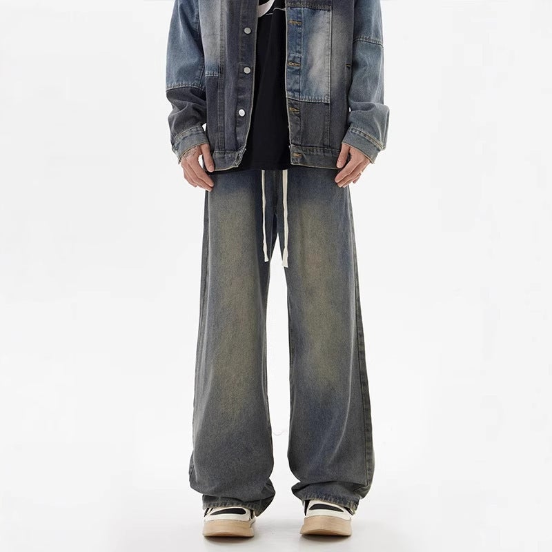 Unisex Classic Denim Jeans Loose Fit Daily Outdoor Wear - Image 2