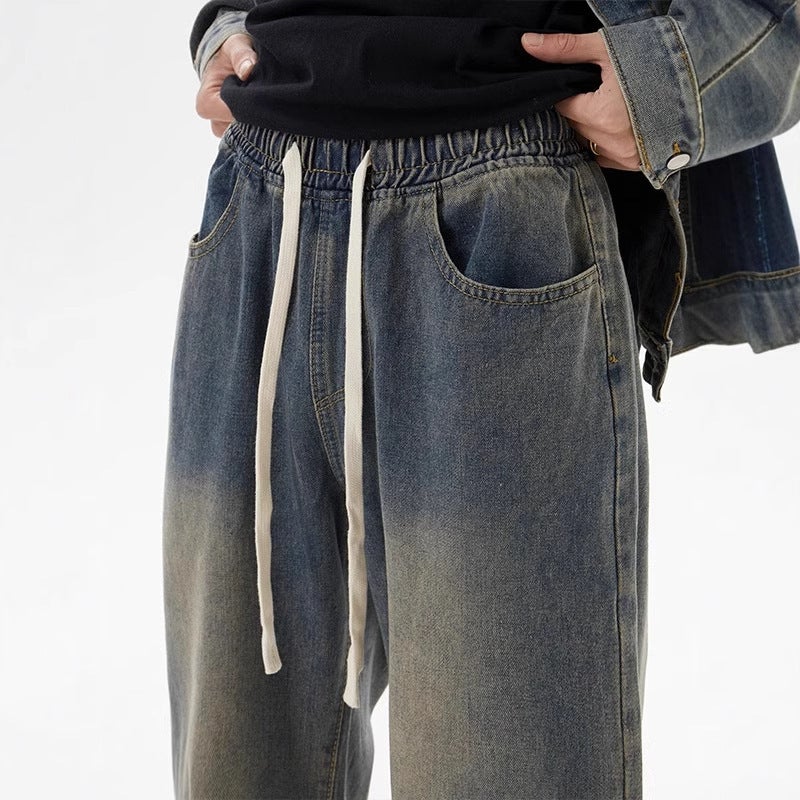 Unisex Classic Denim Jeans Loose Fit Daily Outdoor Wear - Image 4