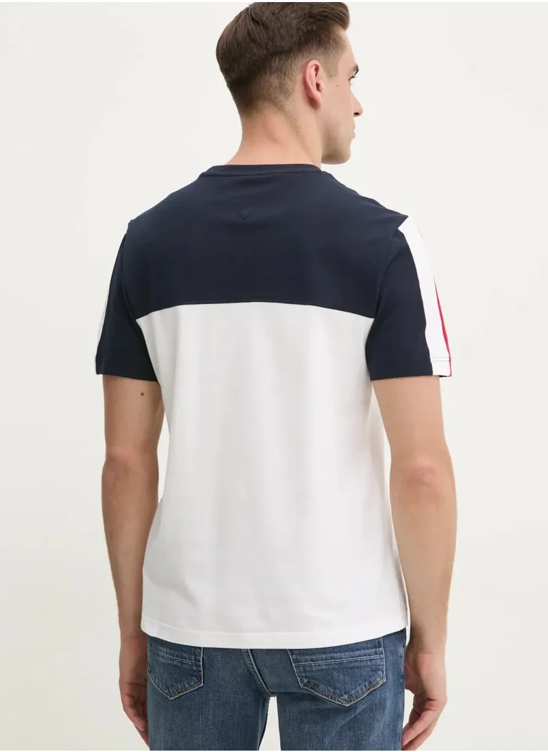 TOMMY HILFIGER Stripe Colourblock Crew Neck T-Shirt