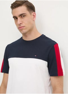 TOMMY HILFIGER Global Stripe Colourblock T-Shirt  - Image 3