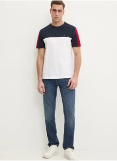 TOMMY HILFIGER Global Stripe Colourblock T-Shirt  - Image 4