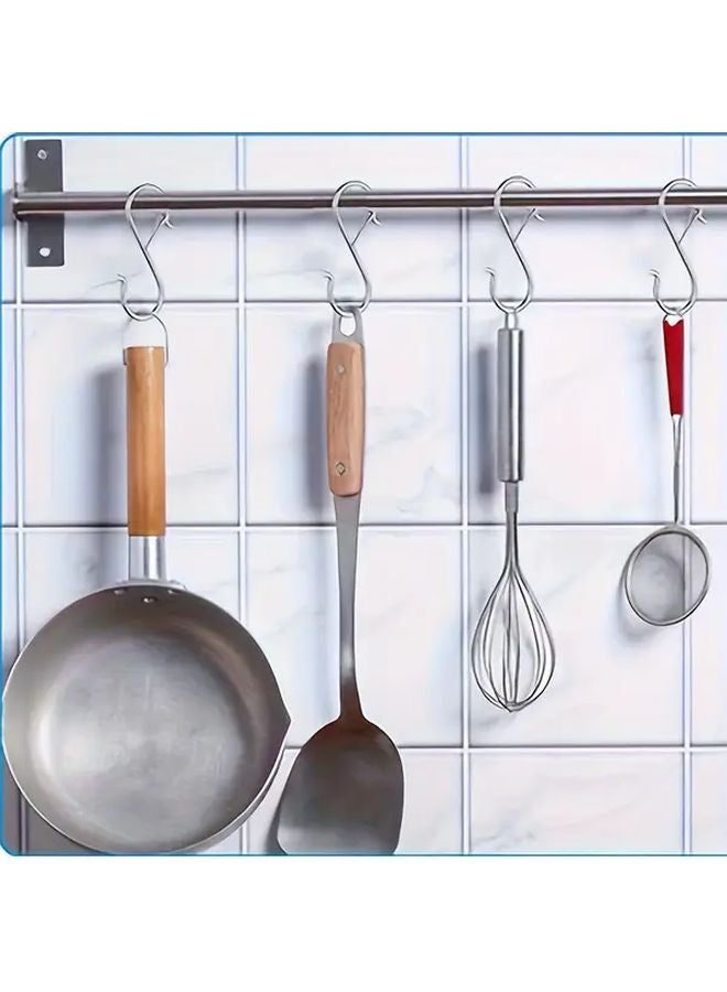 20 حزمة من خطاطيف S الثقيلة ذات مزلاج أمان للمطبخ والحمام - Image 5