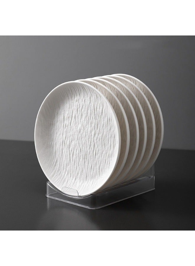 Anna 6-Piece 6-Inch Dinner Plate Set - Food Safe PP, Porcelain Like Texture, Lightweight & Durable, Perfect For Dining Table Matching - Image 1