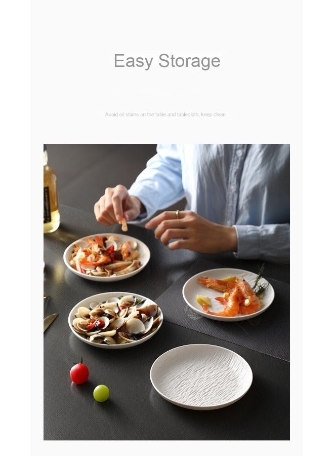 Anna 6-Piece 6-Inch Dinner Plate Set - Food Safe PP, Porcelain Like Texture, Lightweight & Durable, Perfect For Dining Table Matching - Image 4