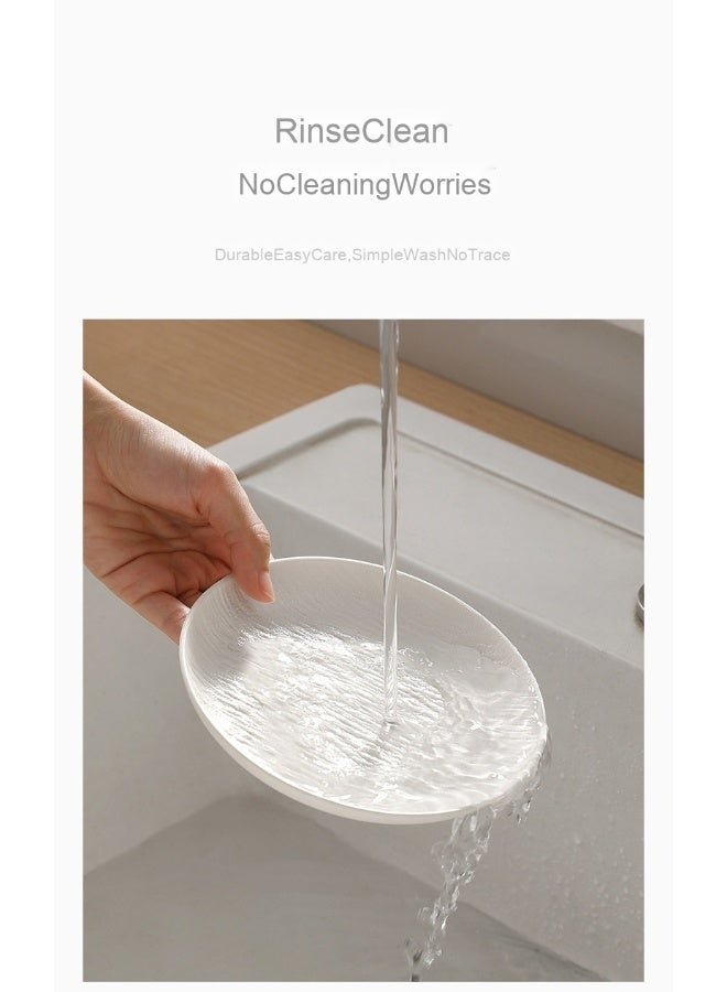 Anna 6-Piece 6-Inch Dinner Plate Set - Food Safe PP, Porcelain Like Texture, Lightweight & Durable, Perfect For Dining Table Matching - Image 3