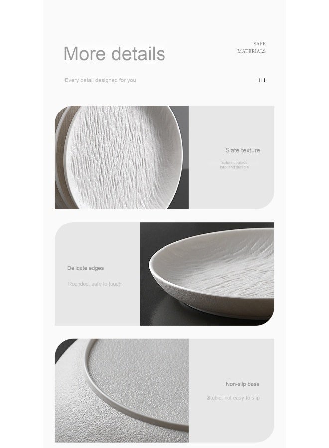 Anna 6-Piece 6-Inch Dinner Plate Set - Food Safe PP, Porcelain Like Texture, Lightweight & Durable, Perfect For Dining Table Matching - Image 5