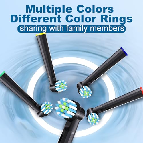 MOFELE 16 Pcs Replacement Toothbrush Heads Compatible with Braun Oral B Pro 1000/7000/9600/5000/3000, Precision Senesitive Brush Heads Refills for Genius X and Smart 1500 Electric Toothbrush (Black) - Image 5