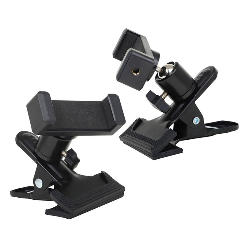 2Pcs Rotating Flexible Phone Mount Holder for Guitar Music Stand Recording - Image 2