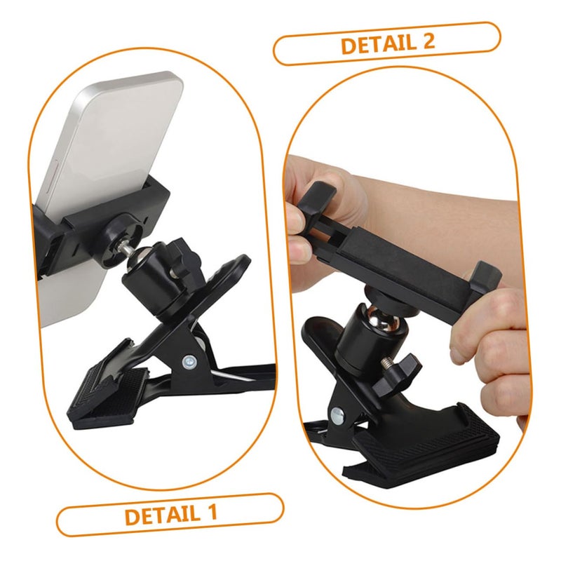 2Pcs Rotating Flexible Phone Mount Holder for Guitar Music Stand Recording - Image 4