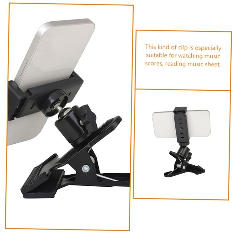 2Pcs Rotating Flexible Phone Mount Holder for Guitar Music Stand Recording - Image 5