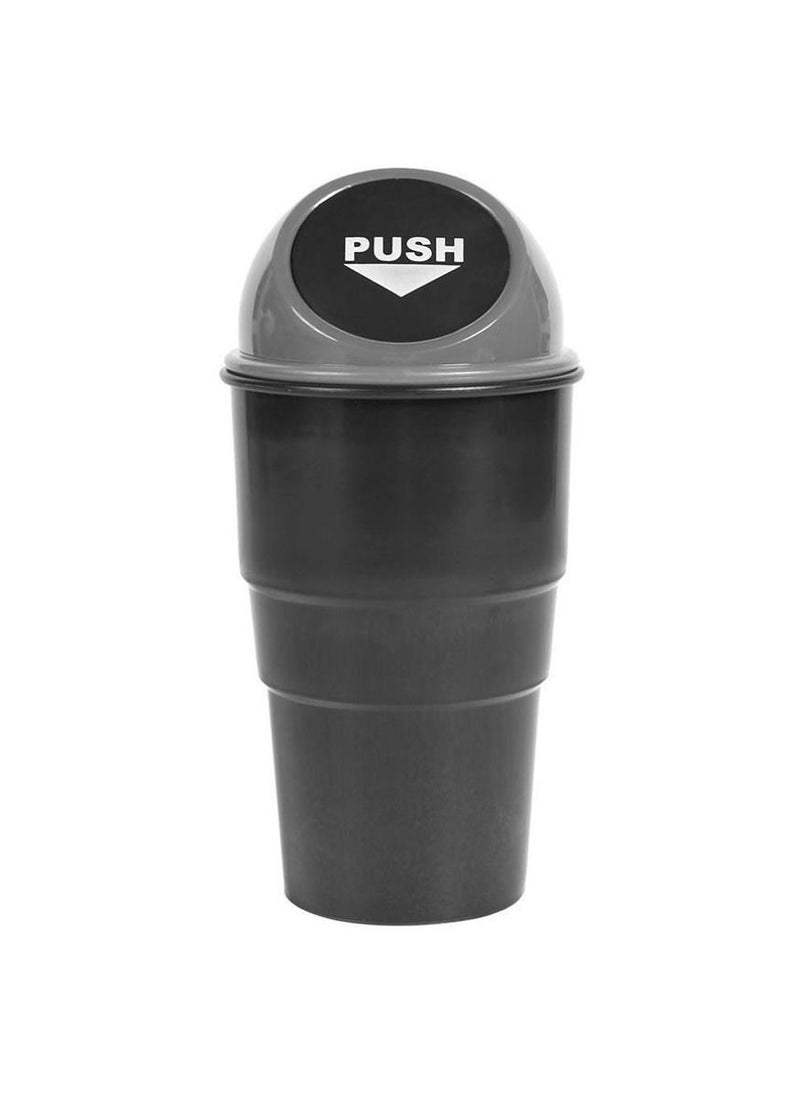Generic - Car Mini Garbage Dust Bin Holder Trash Can With Car Tissue Holder,PU Leather Tissue Box, Backseat Tissue Purse Case Holder for Car (Black) - Image 1