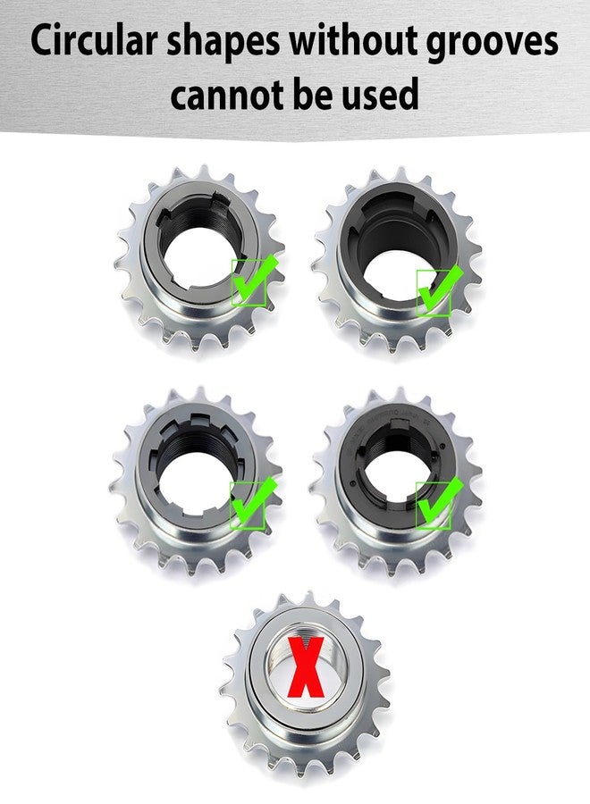 FALESHOS Freewheel Remover Tool BMX 4 Notch, Professional Multi-Function Tool for Single-Speed Bike Hub Installation, Removal, and Maintenance - Image 3