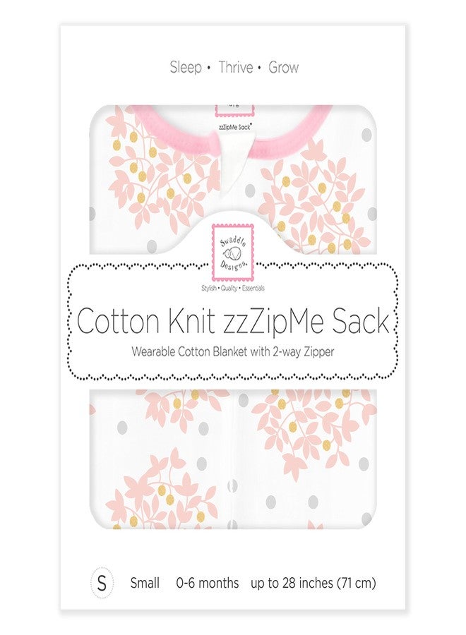 SwaddleDesigns Baby Sleep Sack 6-12 months, Cotton Knit Wearable Blanket with 2-way Zipper, Non-Weighted Sleeping Sack for Safer Sleep, Heavenly Floral, Medium - Image 3