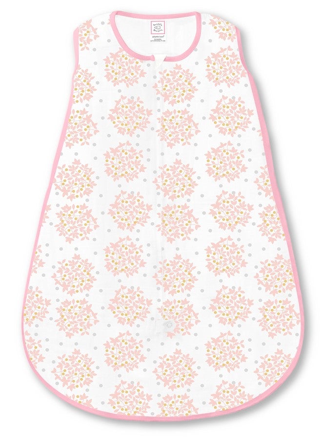 SwaddleDesigns Baby Sleep Sack 6-12 months, Cotton Knit Wearable Blanket with 2-way Zipper, Non-Weighted Sleeping Sack for Safer Sleep, Heavenly Floral, Medium - Image 1