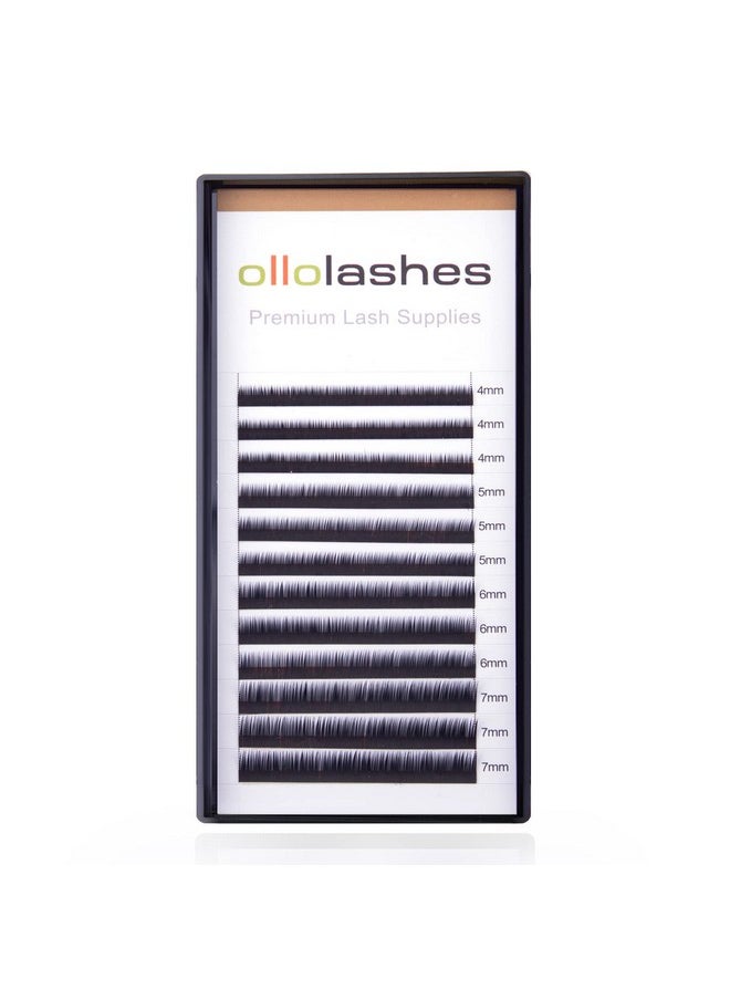 OLLOLASHES - Bottom Lash Extension J Curl 0.07Mm Mix47Mm 4Mm 5Mm 6Mm 7Mm Black Color Bottom Lash Extensions (Mix47Mm 0.07 J Curl) - Image 1