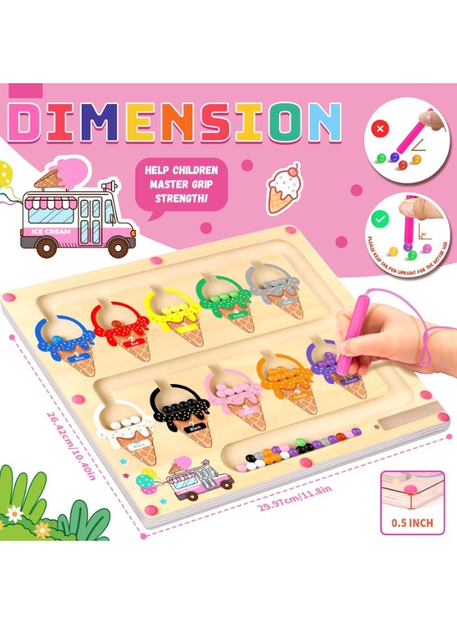 موثوقية التنبؤ لعبة مغناطيسية لاختراق الألوان والأرقام للصغار، تعليمية لتنمية المهارات الحركية الدقيقة، للبنات من عمر 3 إلى 5 سنوات، هدية عيد الميلاد، تعلم تفاعلي، ممر مغناطيسي - Image 4