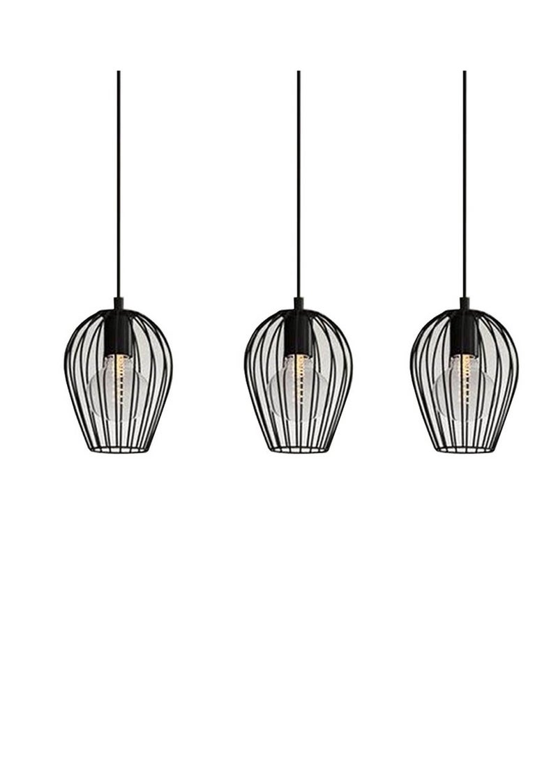 El Rawda Lighting Jaula  Line Chandelier  - Black - Image 2