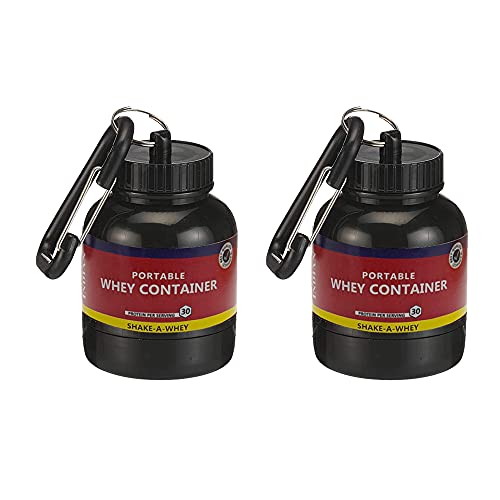 True Indian Amazing Whey loader Protein Carry Funnel Portable Protein Whey or Supplement Powder Combo Pack of 2 Carrying Whey Funnel and Container Box with Key-Chain (RED) - Image 1