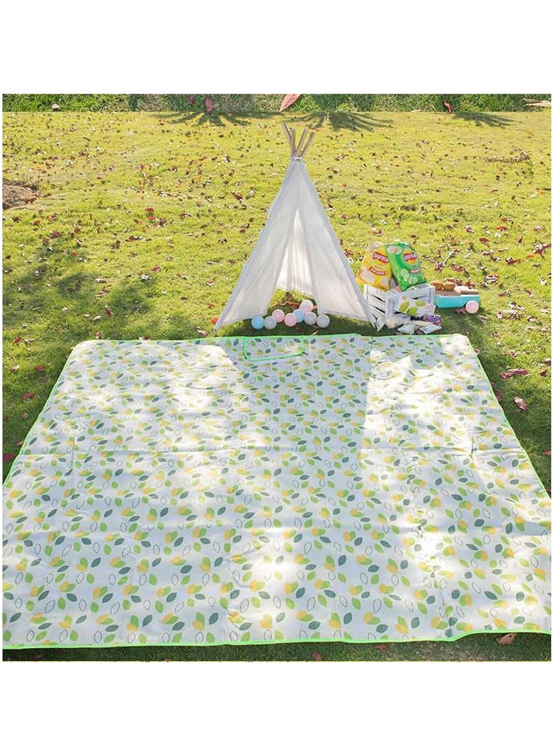 Generic Picnic Mat Large Waterproof for 3-4 People, Portable Beach Mat Perfect for Park, Camping, Hiking, Family Concerts, Small Flying Leaves - 2Mx1.5M  - Image 3